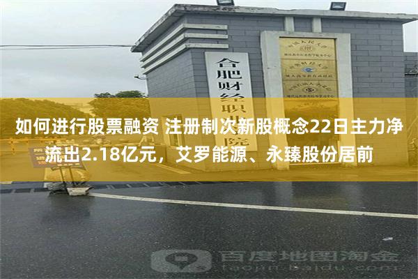 如何进行股票融资 注册制次新股概念22日主力净流出2.18亿元，艾罗能源、永臻股份居前