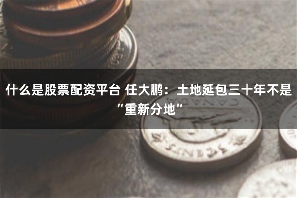 什么是股票配资平台 任大鹏：土地延包三十年不是“重新分地”