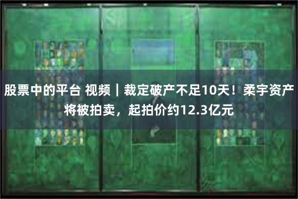 股票中的平台 视频｜裁定破产不足10天！柔宇资产将被拍卖，起拍价约12.3亿元